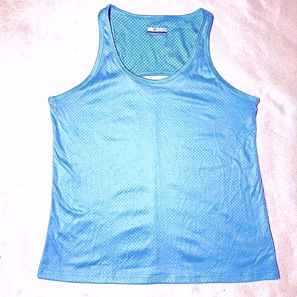 Columbia Omni Freeze Activated Cooling Tank Top. Large. Like New. Light Blue.